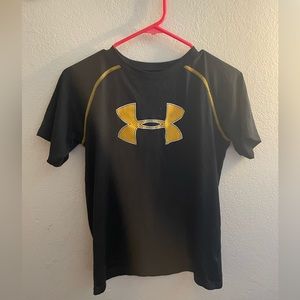 Teen Heat gear, youth, large, black, yellow, short sleeve T-shirt